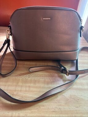 Women's Metallic Taupe Crossbody Bag